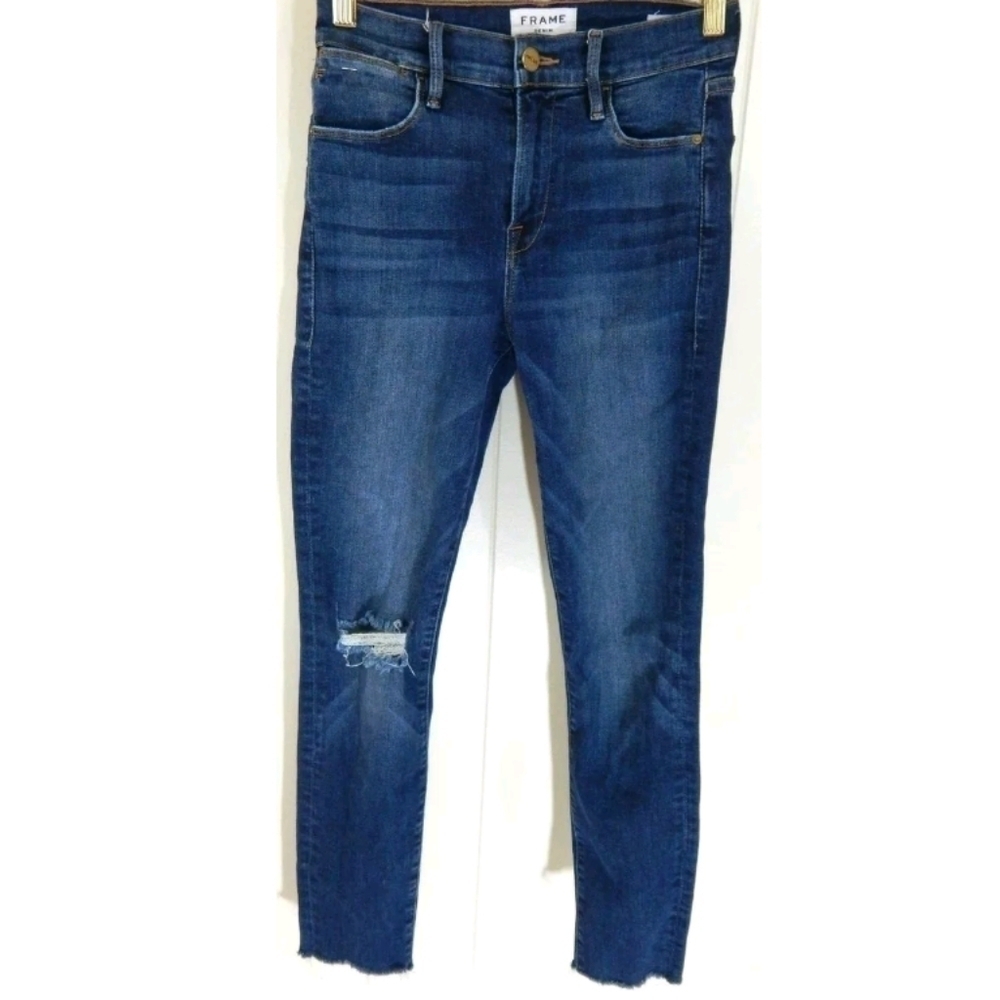 Frame Le High Skinny Blue Heren Ankle Crop